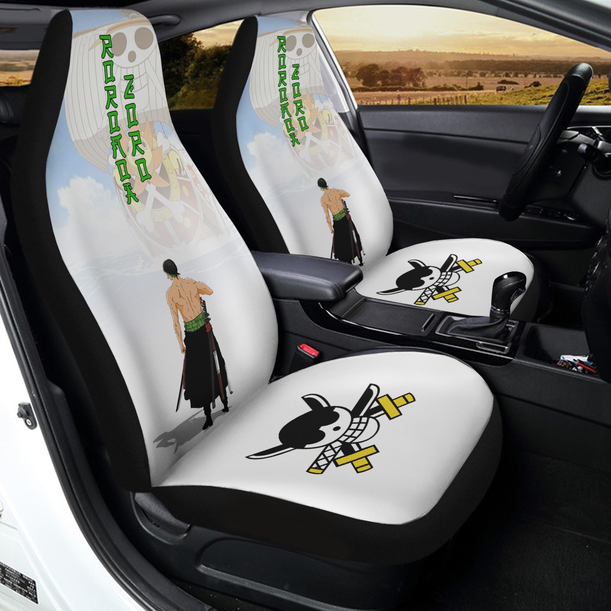 One Piece Car Seat Covers Roronoa Zoro One Piece Seat Covers