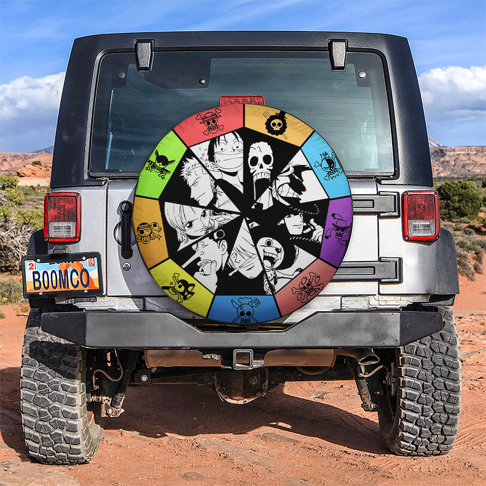 One Piece Spare Tire Cover One Piece All Character And Symbol Pattern Tire Covers