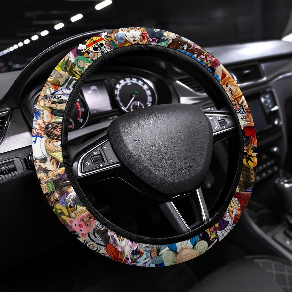 One Piece Steering Wheel Cover One Piece All Characters Driving Wheel Cover