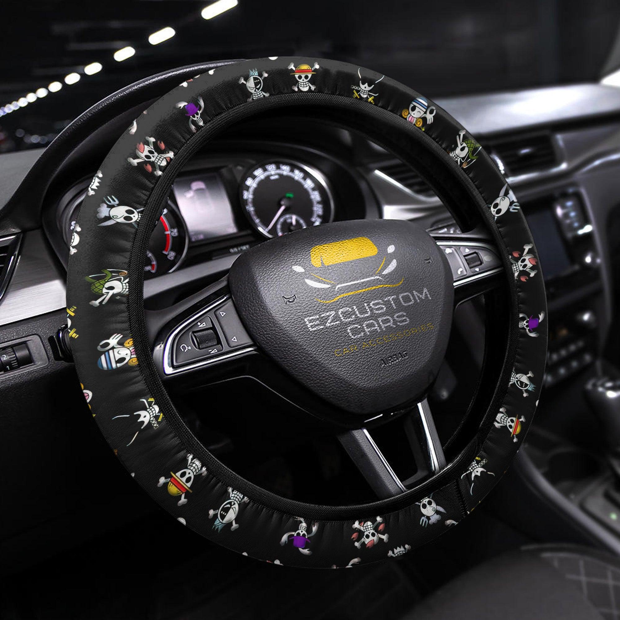 One Piece Steering Wheel Cover One Piece All Jolly Rogers Driving Wheel Cover