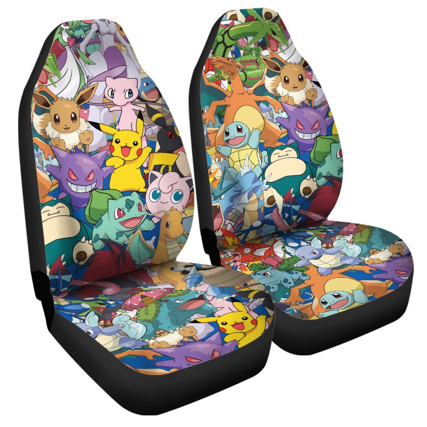 Pokemon Car Seat Covers All Pokemon Together Pattern Seat Covers