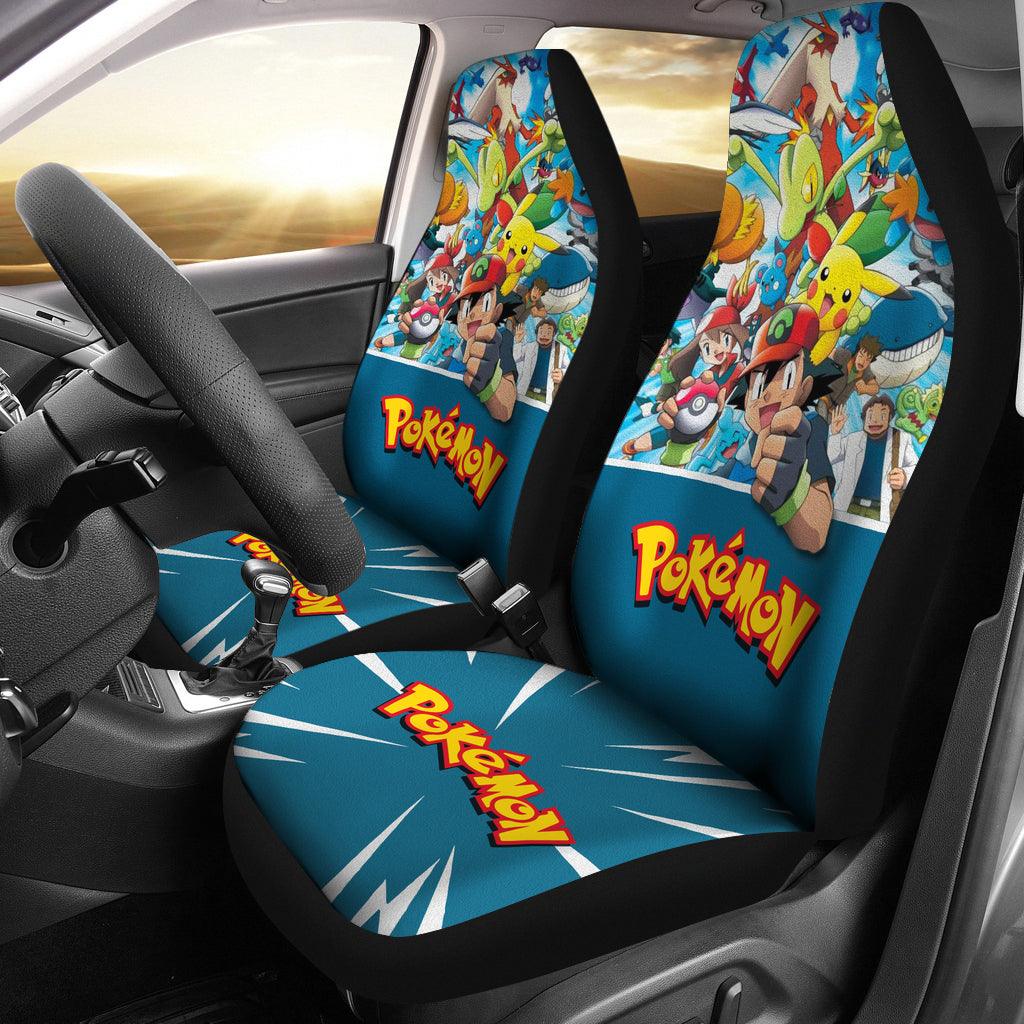 Pokemon Car Seat Covers Ash Ketchum With His Pokemon And Friends Seat Covers