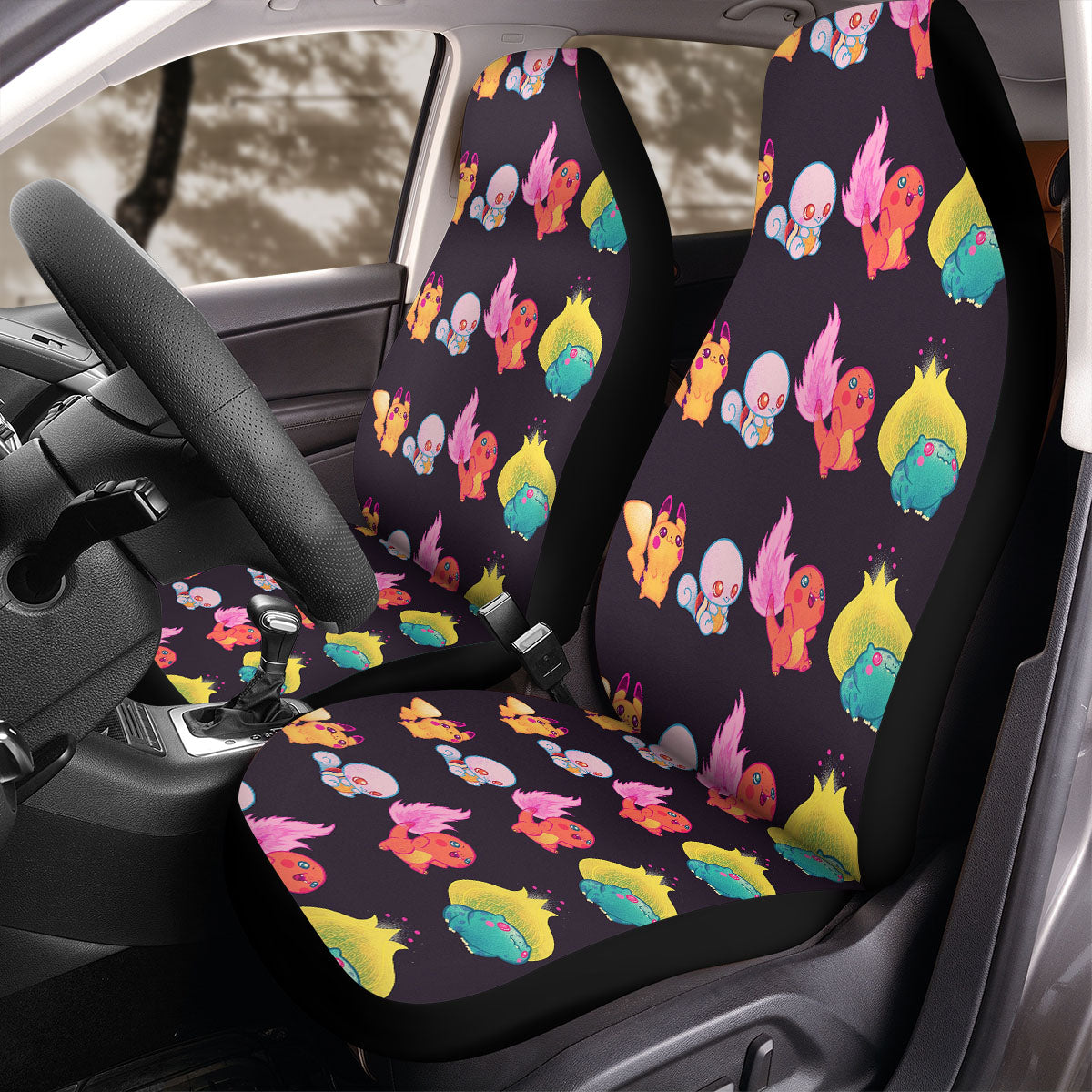 Pokemon Car Seat Covers Chibi Cute Pikachu And Friends Seat Covers