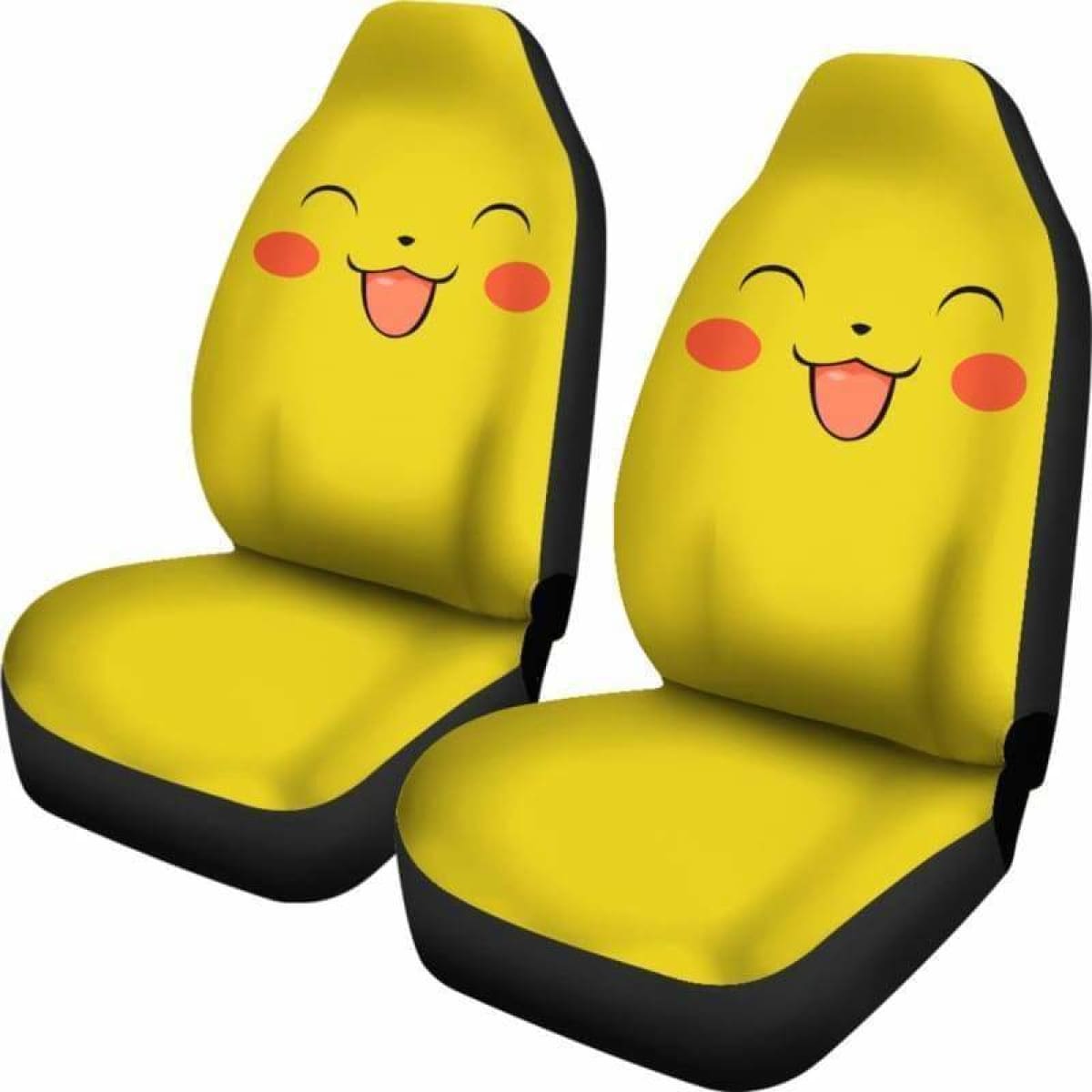 Pokemon Car Seat Covers Smiling Face Pikachu Pokemon Graphic Seat Covers