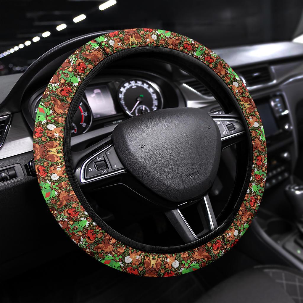 Pokemon Steering Wheel Cover Pokemon Doodle Pattern Driving Wheel Cover