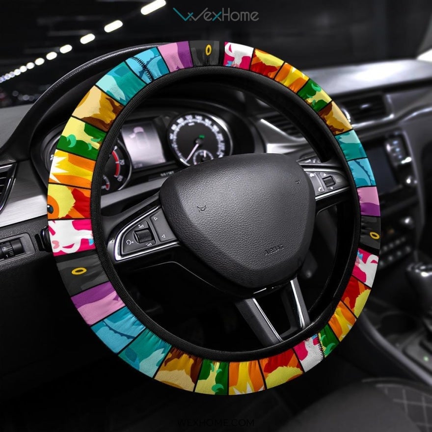 Pokemon Steering Wheel Cover Pokemon Minimal Portraits Driving Wheel Cover