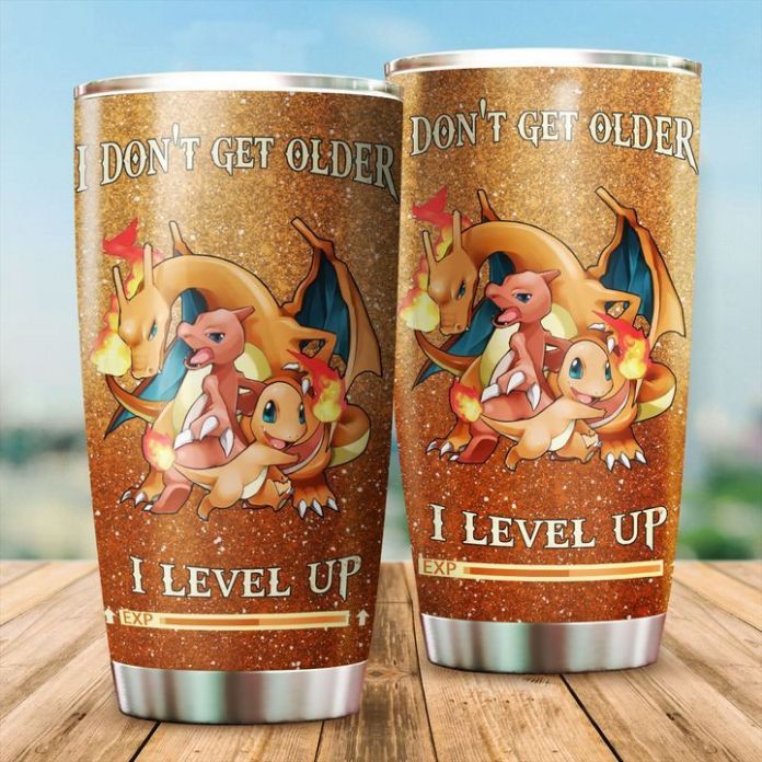 Pokemon I Don't Get Older I Level Up Charmander 20 oz Tumbler