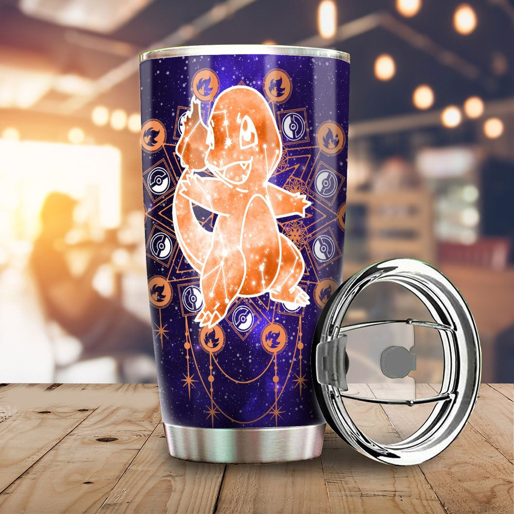 Pokemon Charmander Fire Type Pokeball Galaxy 20 oz Tumbler
