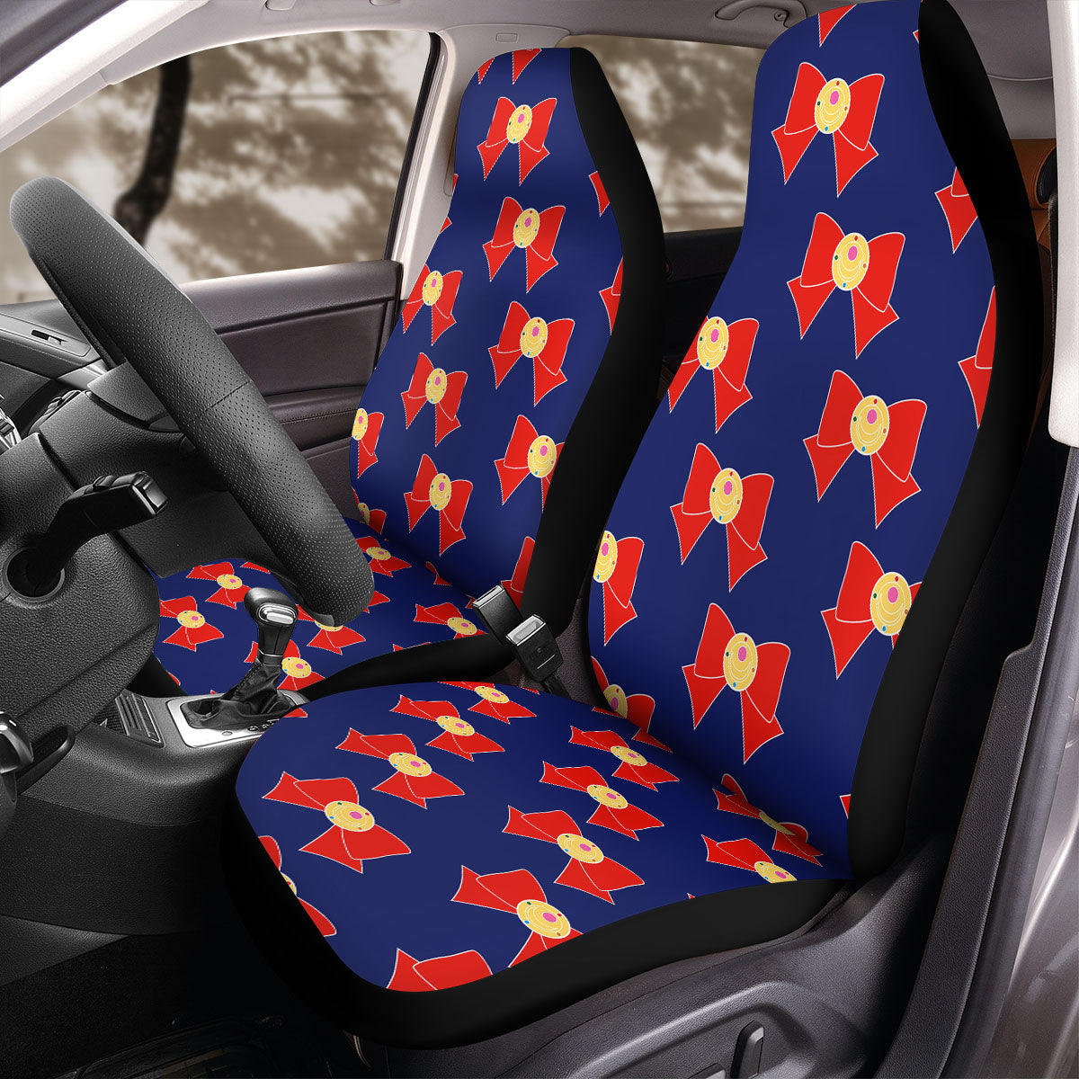 Sailor Moon Car Seat Covers Sailor Moon Bow Ribbon Pattern Seat Covers