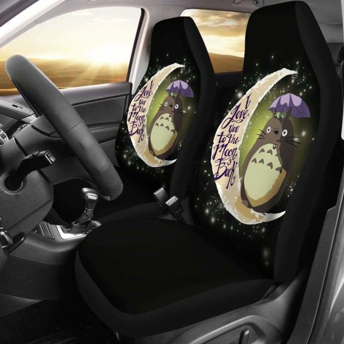 Studio Ghibli Car Seat Covers Totoro Love You To The Moon Seat Covers