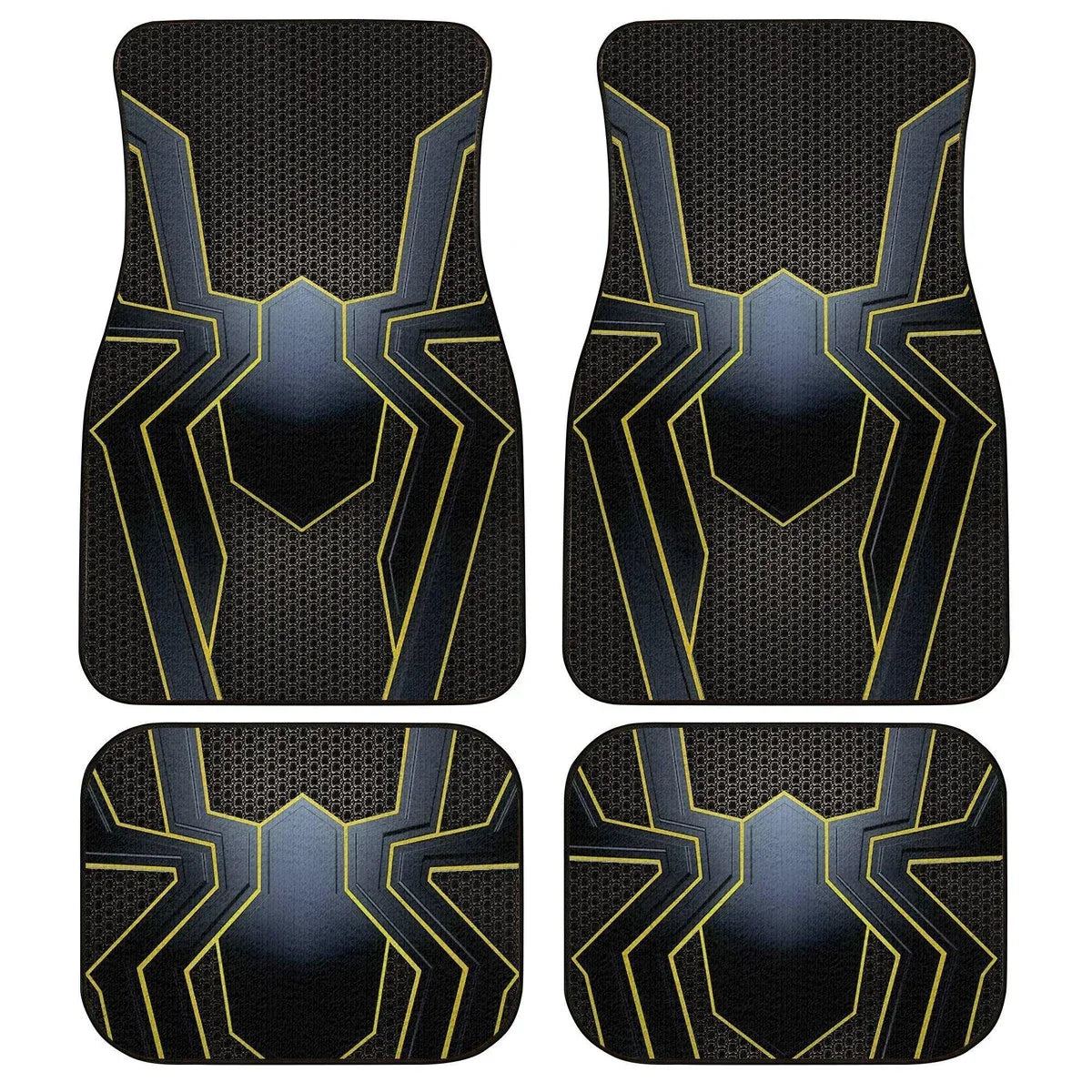 Spiderman Car Mats Marvel Character Spiderman Black Symbol Car Floor Mats