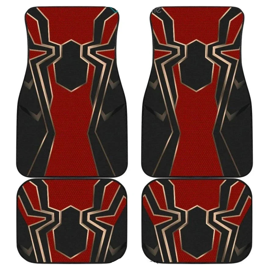 Spiderman Car Mats Marvel Hero Spiderman Golden Symbol Car Floor Mats