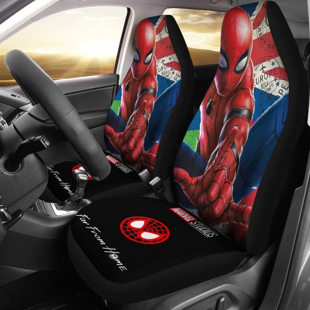 Spiderman Car Seat Covers Marvel Spideman Far From Home Scene Seat Covers