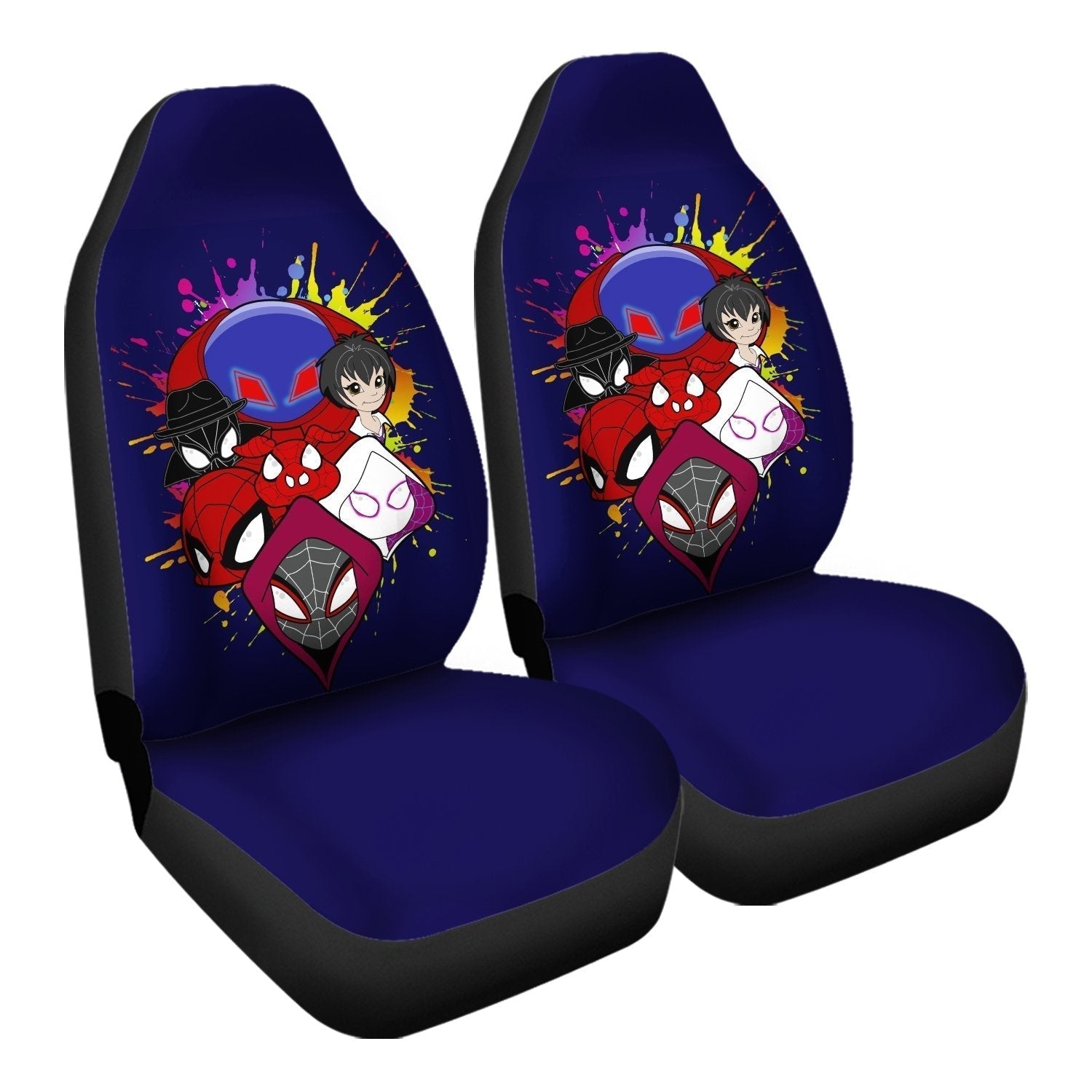 Spiderman Car Seat Covers Spider Verse All Spiderman Versions Seat Covers