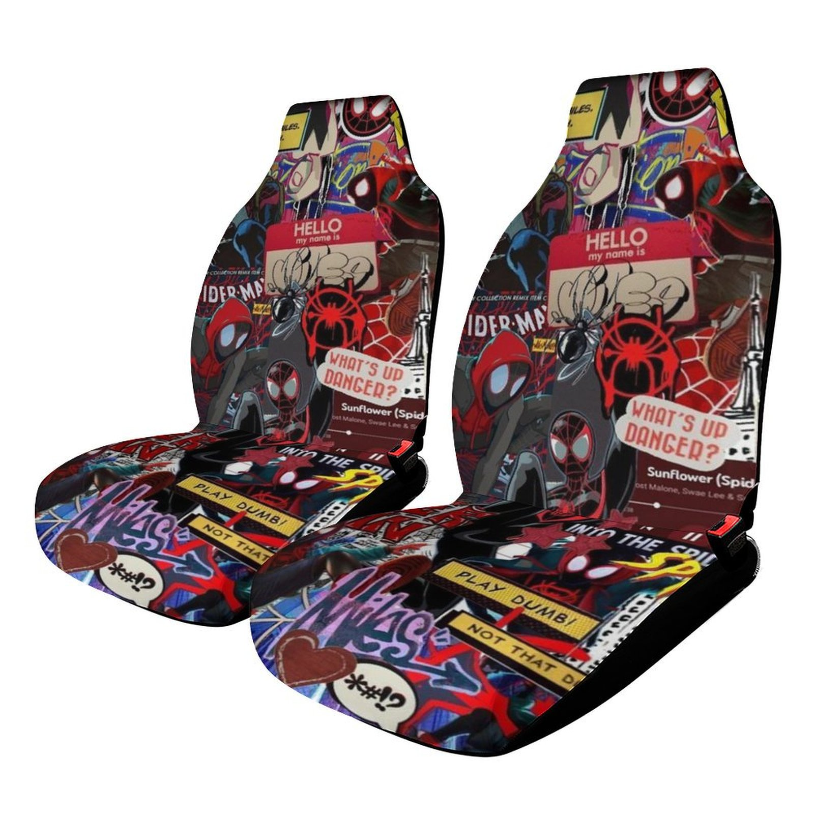 Spiderman Car Seat Covers Spiderman Quotes Stitckers Pattern Seat Covers