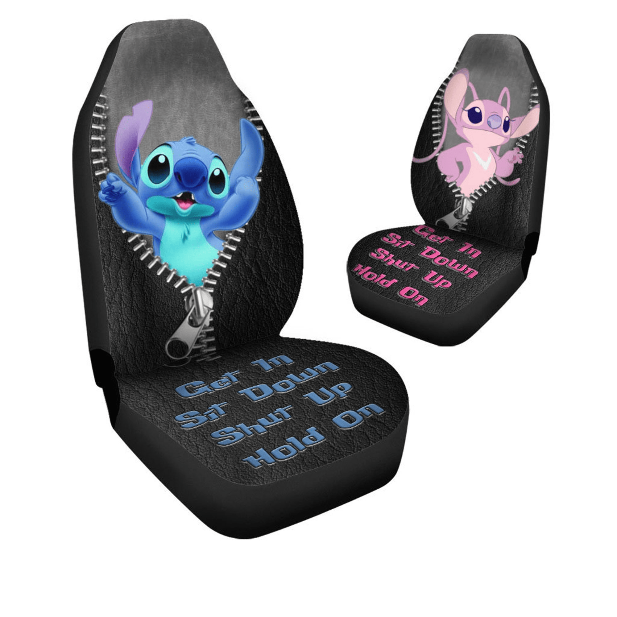 Stitch Car Seat Covers Stitch Angel Get In Sit Down Seat Covers