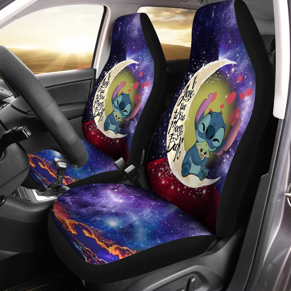 Stitch Car Seat Covers Stitch Hold Baby Yoda Love You To The Moon Seat Covers