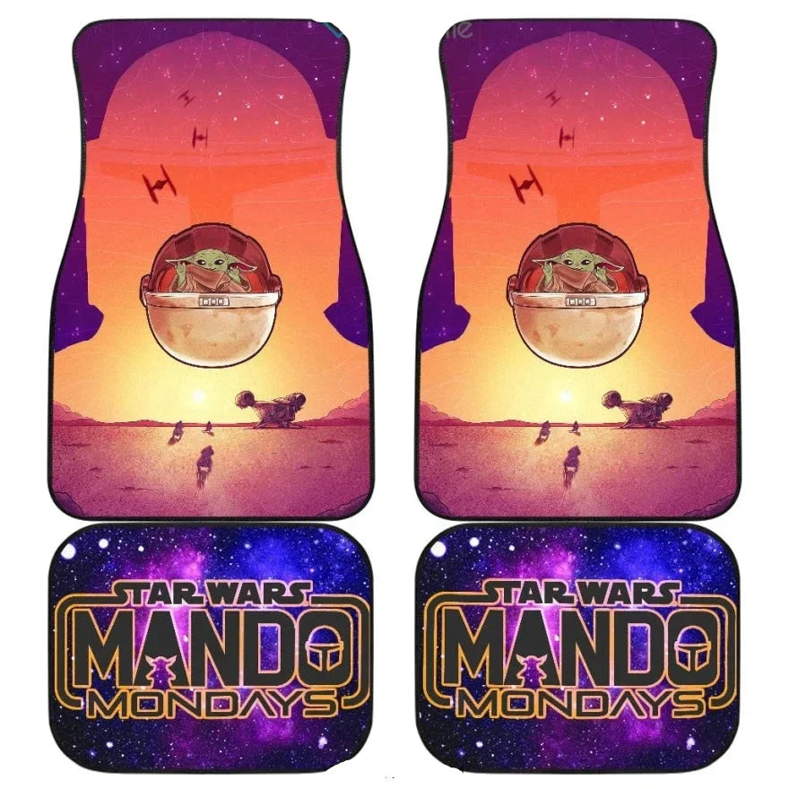 Star Wars Car Mats Star Wars Baby Yoda Mando Mondays Galaxy Car Floor Mats