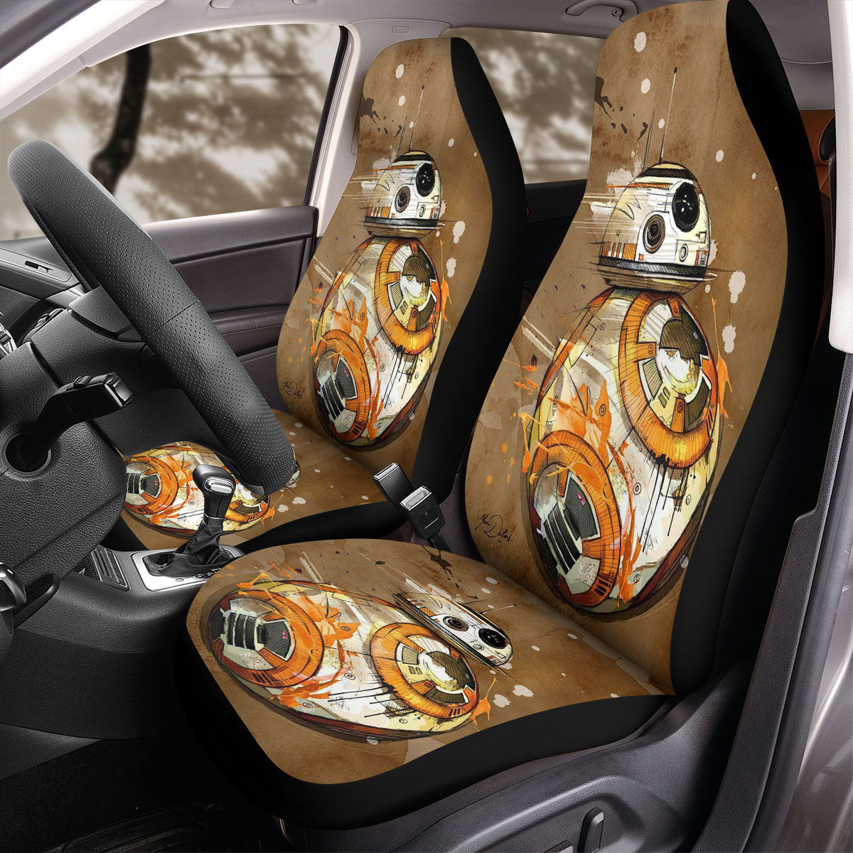 Star Wars Car Seat Covers BB-8 Droid Robot Graphic Seat Covers