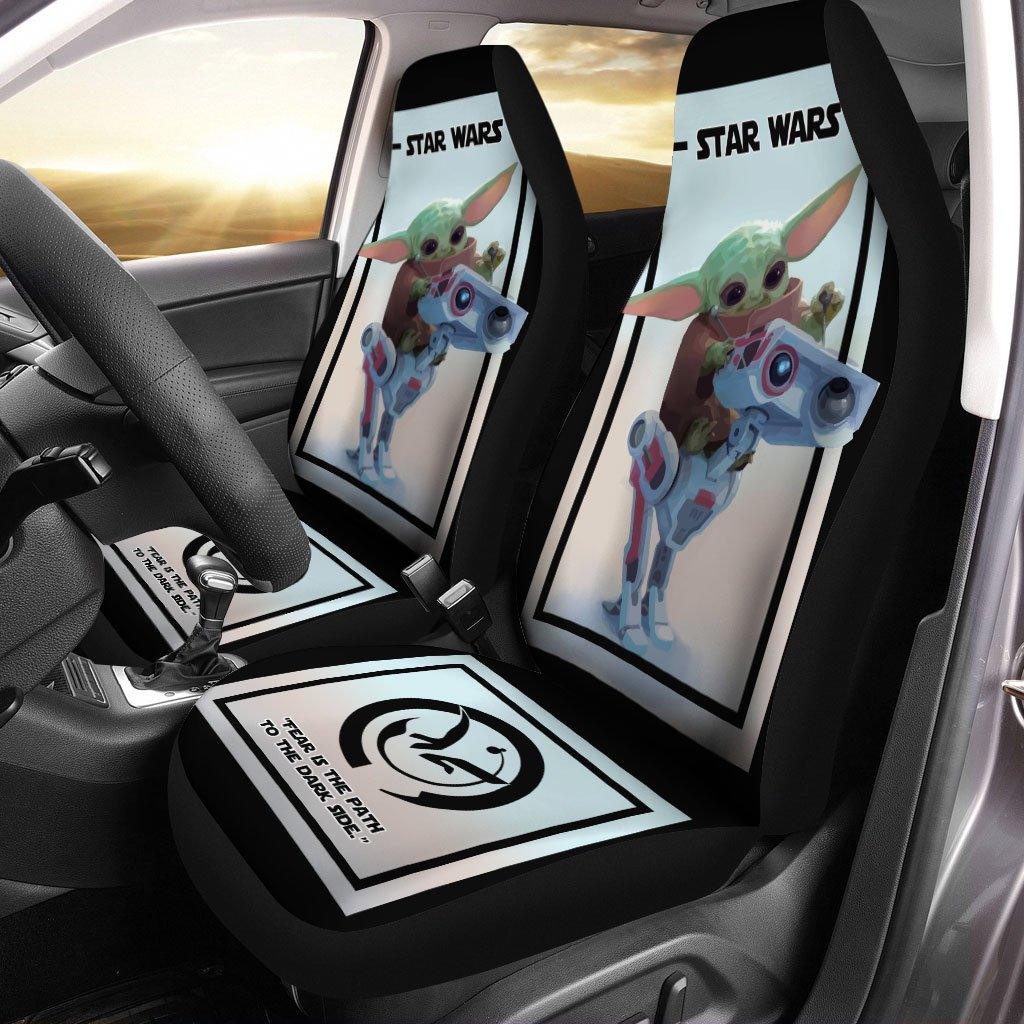 Star Wars Car Seat Covers Fear Is The Path To The Dark Side Seat Covers White