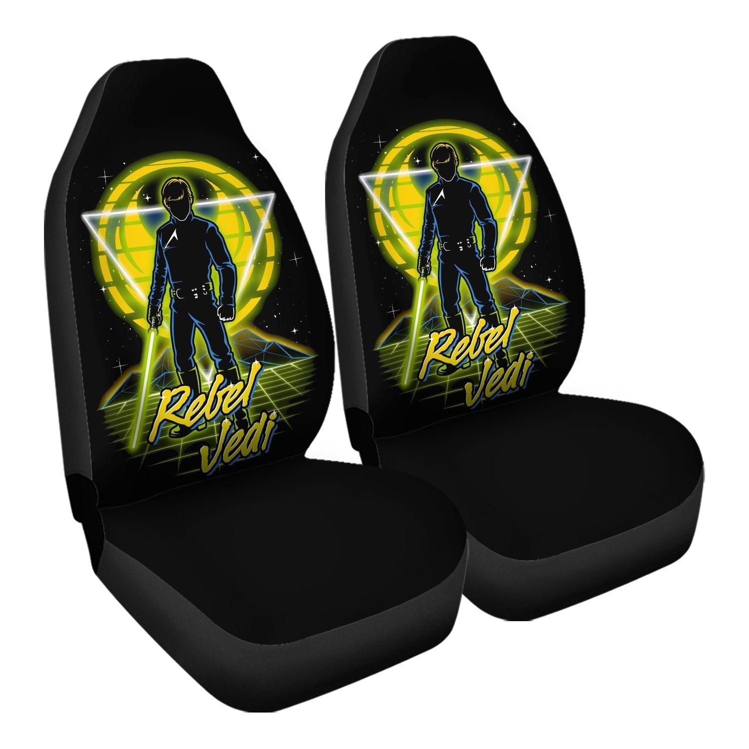 Star Wars Car Seat Covers Retro Rebel Jedi Character Silhouette Seat Covers