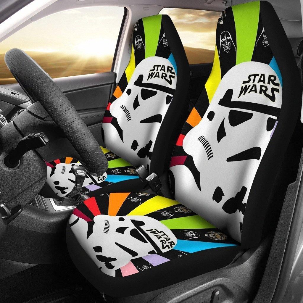 Star Wars Car Seat Covers Stormtrooper Head Retrowave Seat Covers