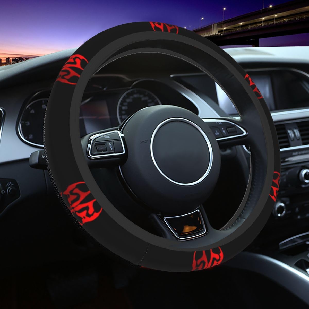 Star Wars Steering Wheel Cover Star Wars Darth Maul Symbol Pattern Driving Wheel Cover
