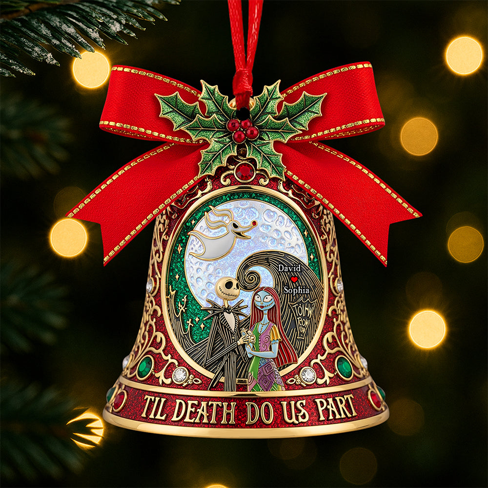 Til Death Do Us Part The Nightmare Before Gift for Couples Custom Name Christmas Acrylic Ornament