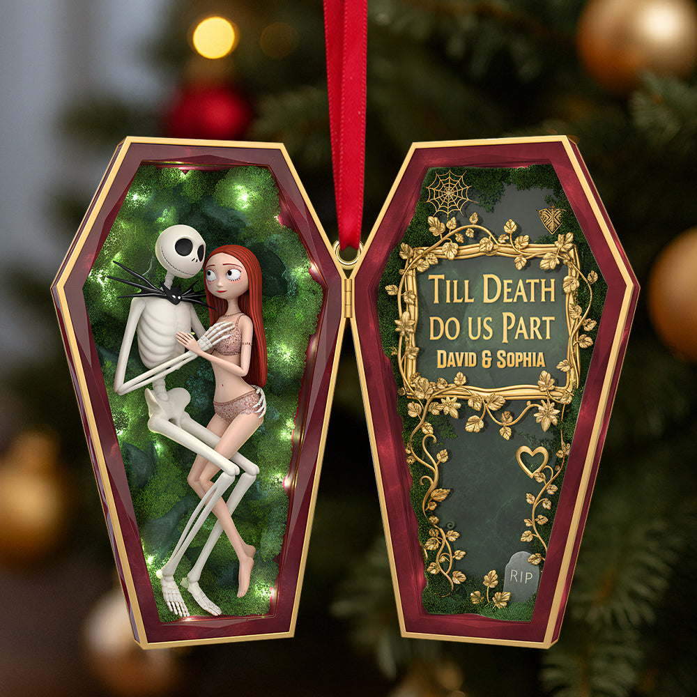 Till Death Do Us Part The Nightmare Before Gift for Couples Custom Name Christmas Acrylic Ornament