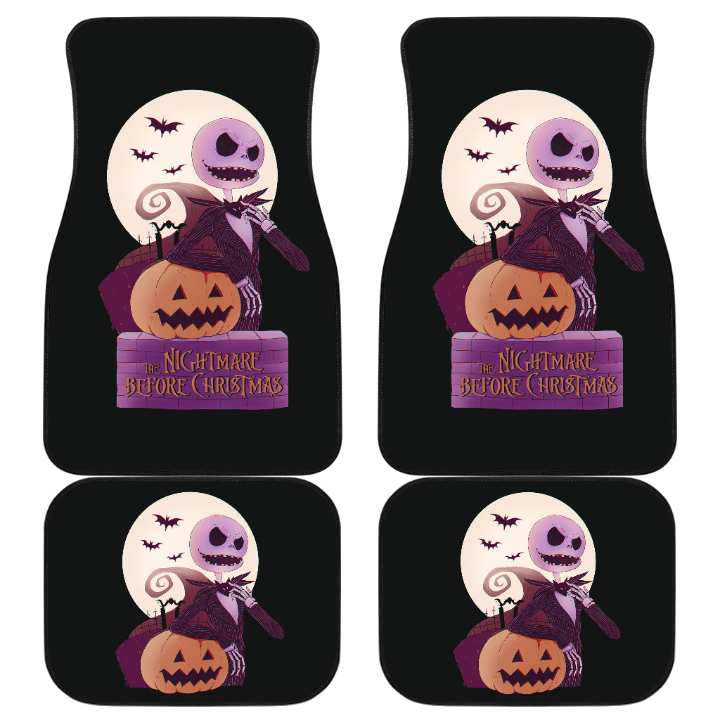 The Nightmare Before Christmas Car Floor Mats Jack Skellington And The Moon Car Mats