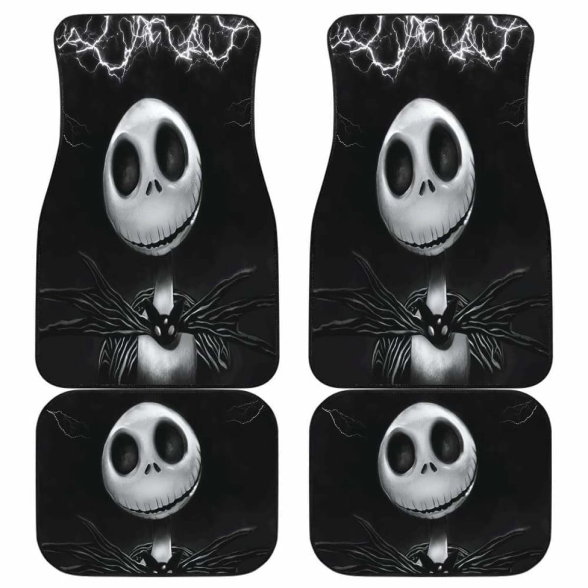 The Nightmare Before Christmas Car Mats Jack Skellington Face Lightning Car Floor Mats