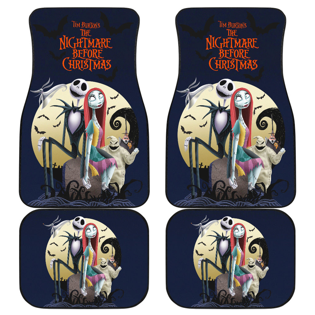 The Nightmare Before Christmas Car Mats Jack Skellington With Sally And Other Characters Car Floor Mats