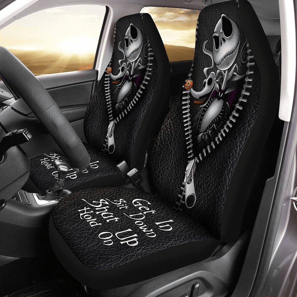 The Nightmare Before Christmas Car Seat Covers Get In Sit Down Shut Up Hold On Zipper Seat Covers