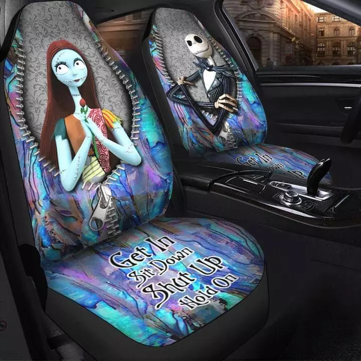 The Nightmare Before Christmas Car Seat Covers Jack And Sally Get In Sit Down Shut Up Seat Covers