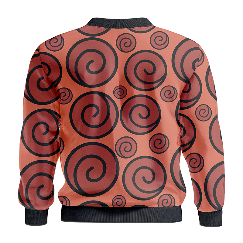 Uzumaki Clan Crest Naruto Shippuden Cozy Quilt Bomber Jacket