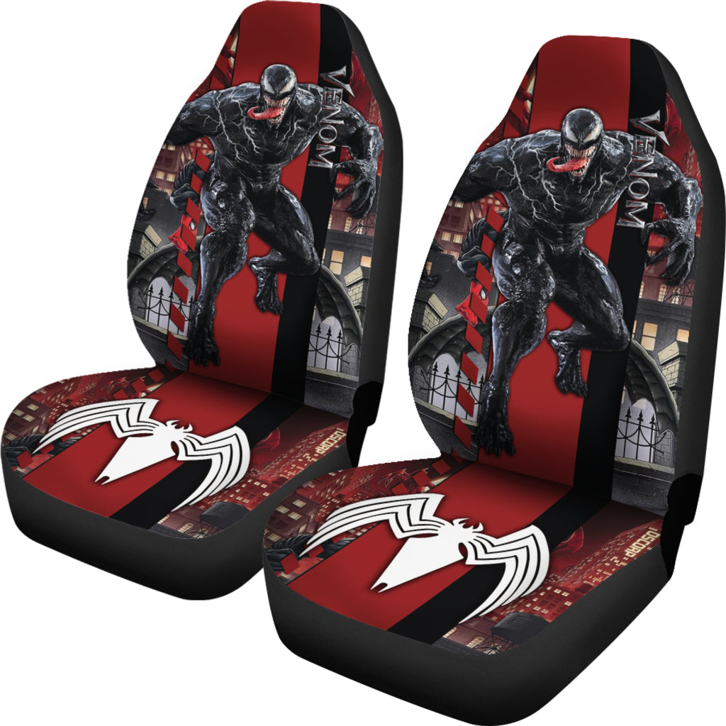Venom Car Seat Covers Venom In The City Graphic Seat Covers