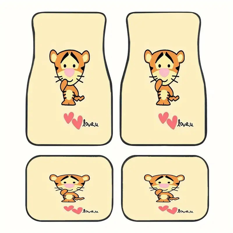 Winnie The Pooh Car Mats Chibi Tigger Love It Car Floor Mats