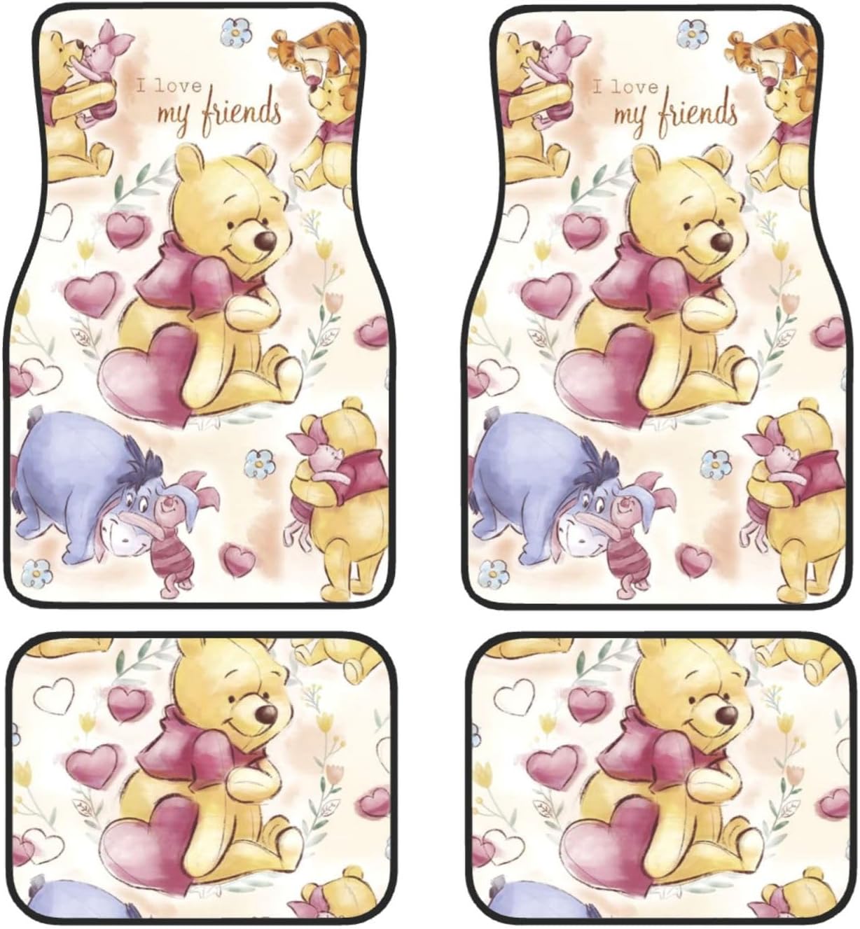 Winnie The Pooh Car Mats Pooh I Love My Friends Car Floor Mats