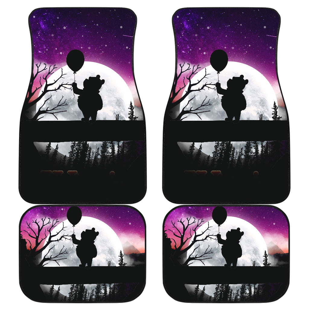 Winnie The Pooh Car Mats Pooh Silhouette With Moonlight Car Floor Mats