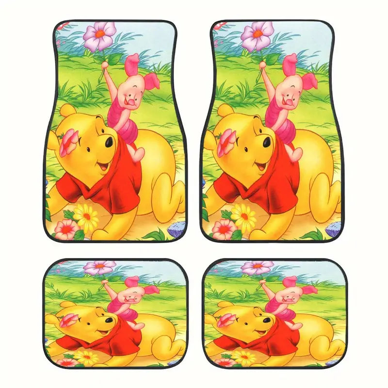 Winnie The Pooh Car Mats Winnie The Pooh Carries Piglet On The Back Car Floor Mats