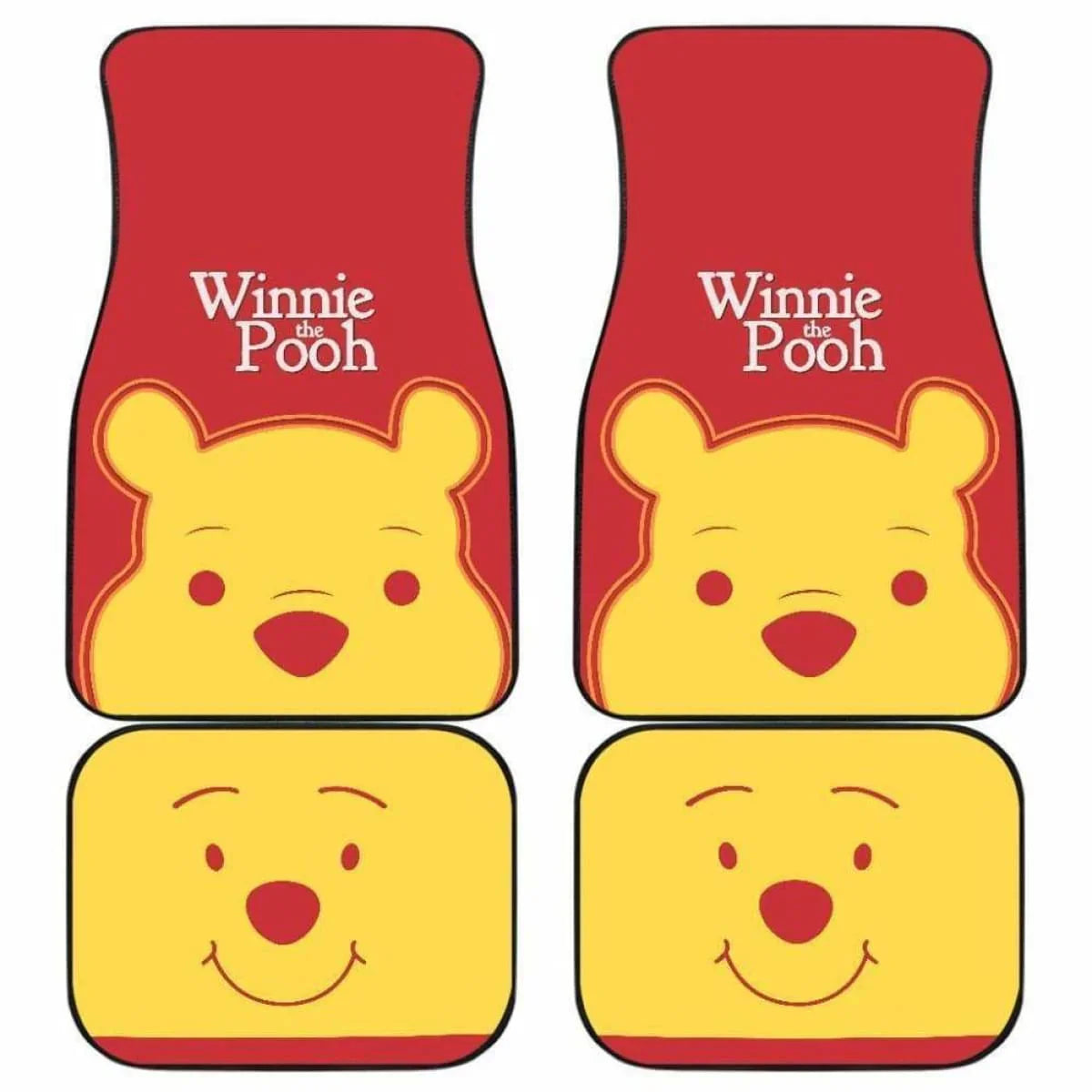 Winnie The Pooh Car Mats Winnie The Pooh Face Details Pattern Car Floor Mats