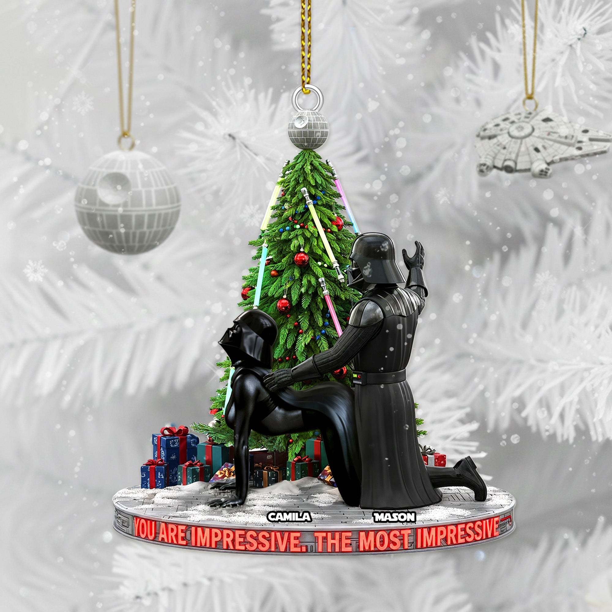 You Are Impressive Darth Vader Gift for Couples Custom Name Christmas Acrylic Ornament