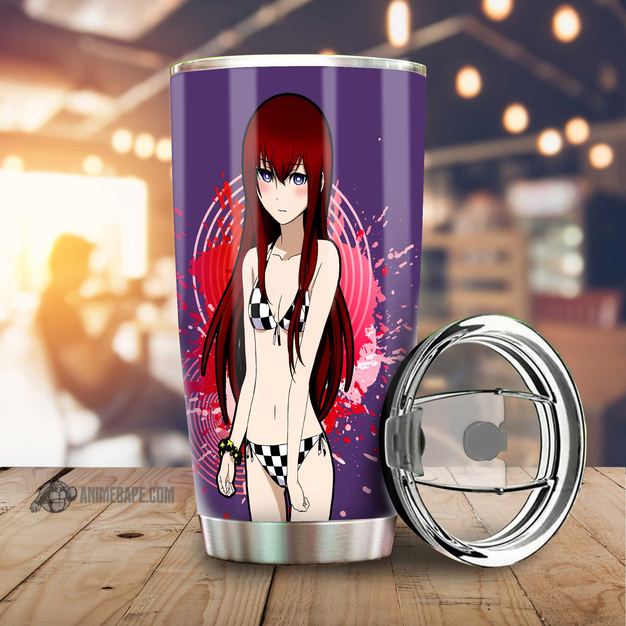 Anime Waifu Girl Kurisu Makise SteinsGate 20 oz Tumbler