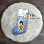 Custom Name Dragon Balls Goku Christmas Stocking - Image 2