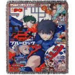 Blue Lock Magazine Cover Tapestry Blanket Bedspread