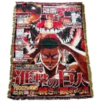 Attack On Titan Eren Magazine Cover Tapestry Blanket Bedspread - Image 3