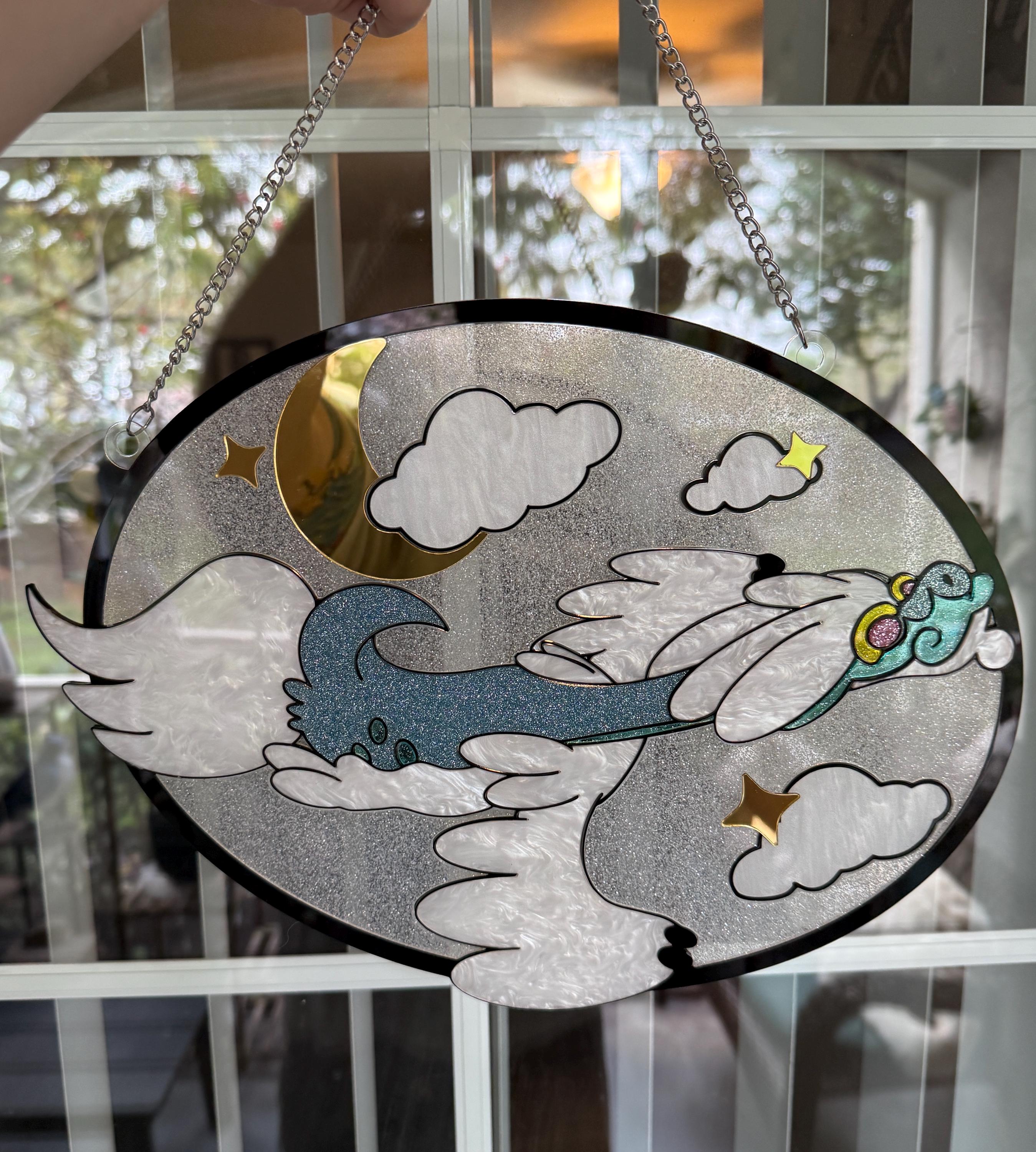 Pokemon Drampy Stained Glass Suncatcher