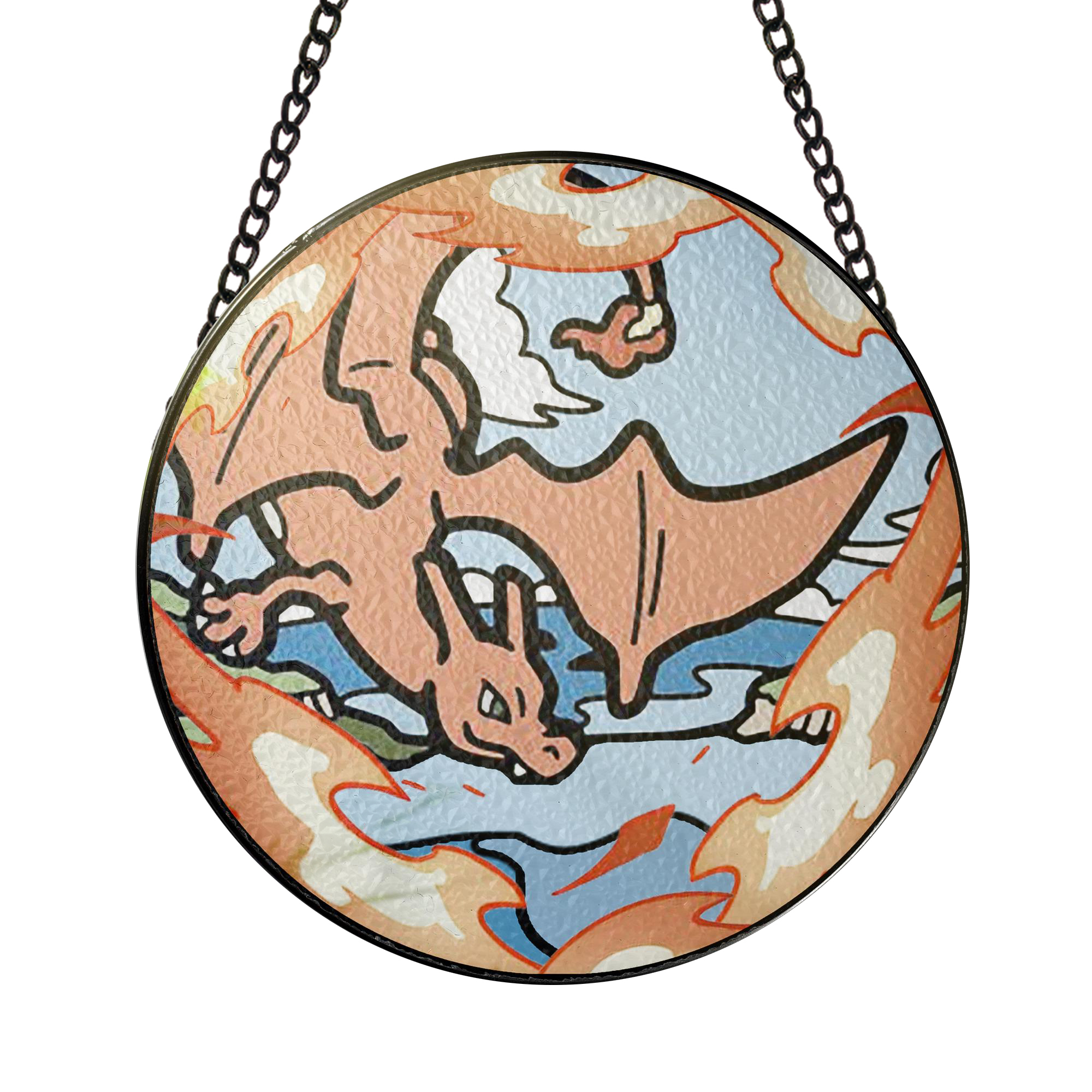 Pokemon Charizard Stained Glass Suncatcher