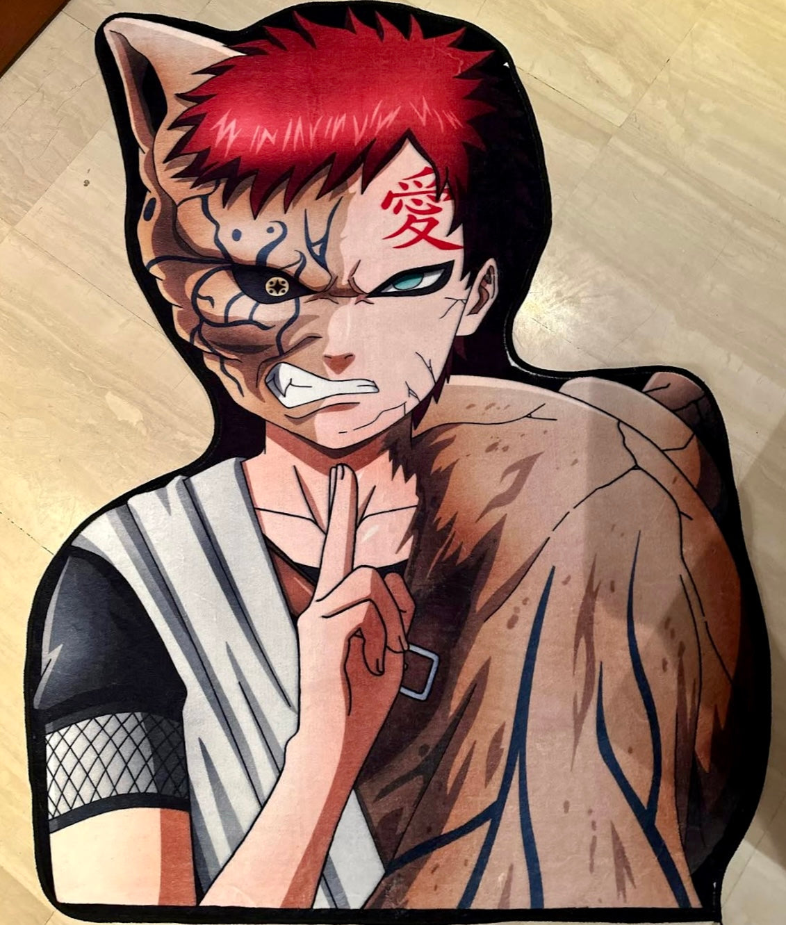 Gaara Naruto Custom Shaped Rug