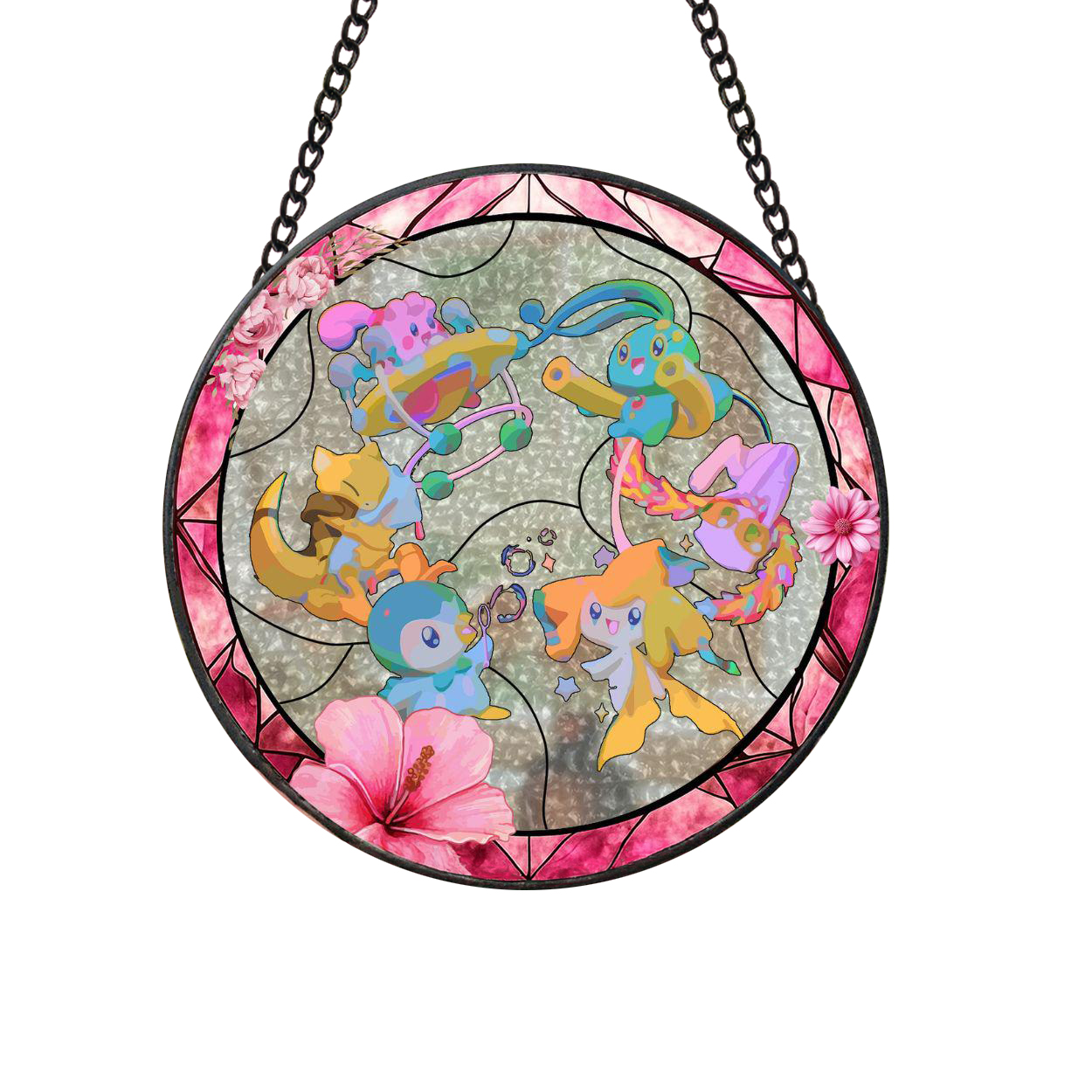 Pokemon Pokemon Team Autumn Blossom Stained Glass Suncatcher